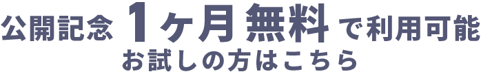 公開記念1ヶ月無料で利用可能 お試しの方はこちら